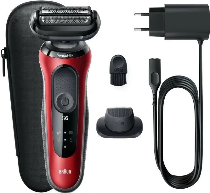Makinë rroje Braun Series 6 61-R1200s, e kuqe e zezë