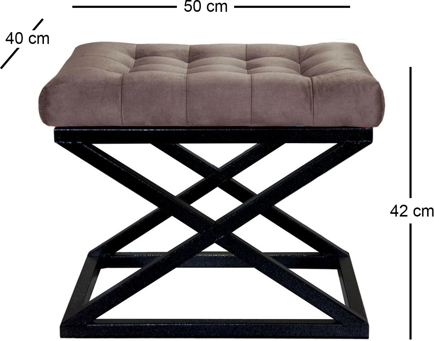 Puf Atelier del Sofa, kapraz, ngjyrë e zezë dhe kafe