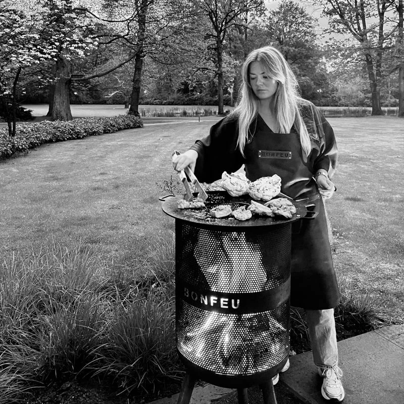 Përparëse lëkure Bonfeu, kafe