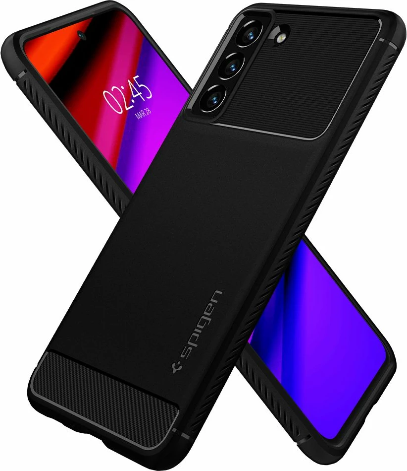 Mbështjellës Spigen Rugged Armor për Samsung Galaxy S21 FE, Matte Black