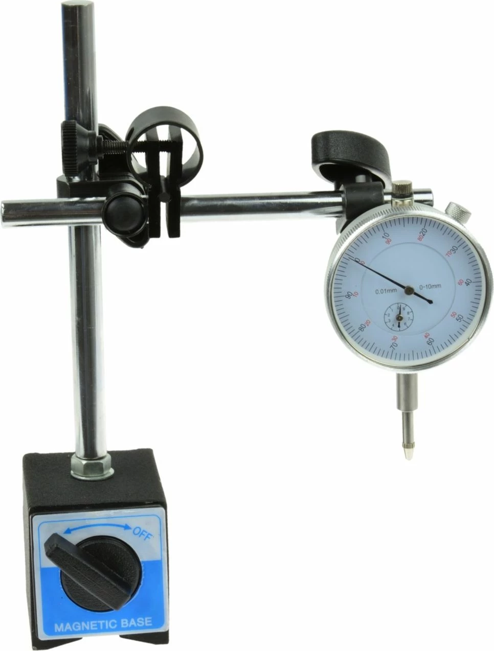 Mbajtës magnetik me indikator me orë Geko G02625 0-10 mm 0.01 mm