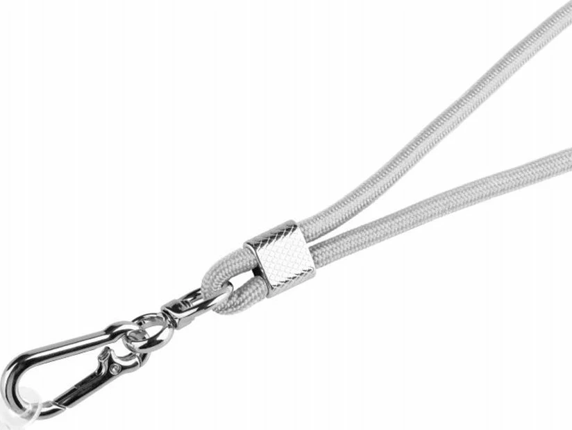 Lanyard për celular Fixed NeckUni 40-76 cm nylon universal, gri