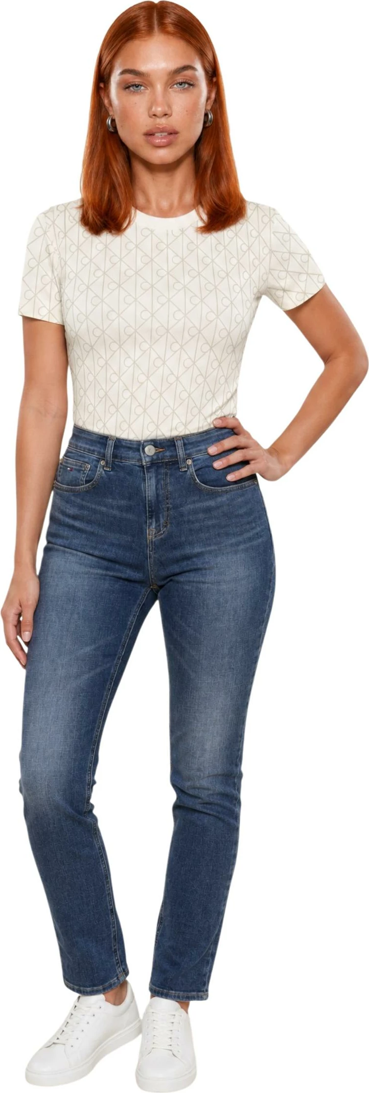 Maicë për femra Calvin Klein Jeans LV047G811G, krem [Madhësia: L]
