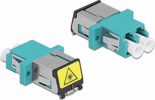 Adapter fibër optike DeLOCK LC/LC Duplex OM3 multimode, Aqua