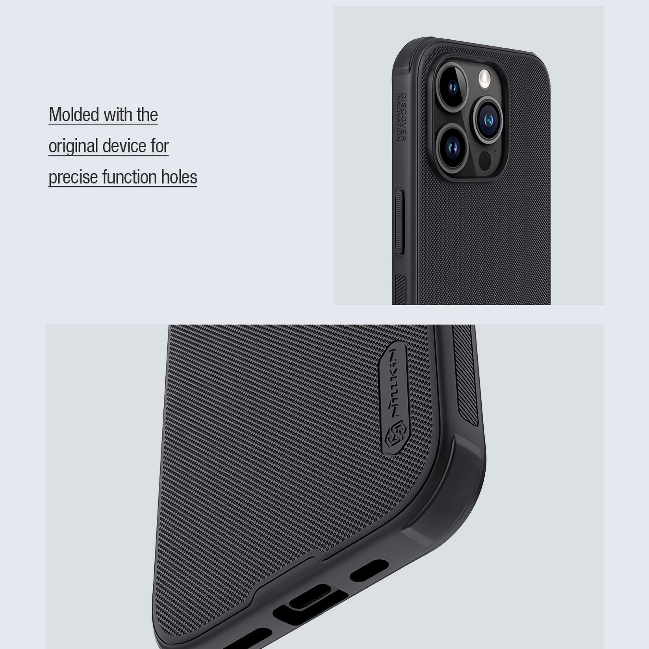 Mbështjellës Nillkin Super Frosted Shield Pro Magnetic për iPhone 15 Pro, i zi