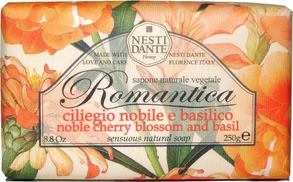 Sapun trupit Nesti Dante Romantica Cherry Blossom & Basil 250g