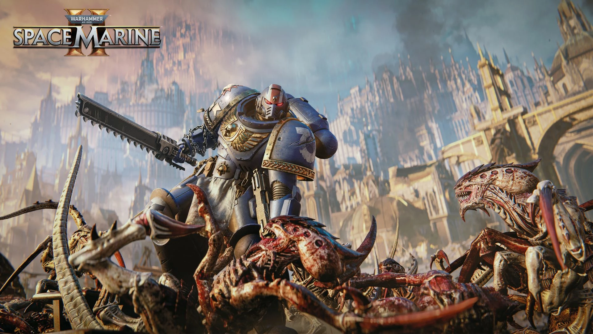 Lojë për Xbox Series X, Focus Entertainment, Warhammer 40,000: Space Marine 2 Gold Edition, PEGI 18, paketë me Season Pass + steelbook booklet