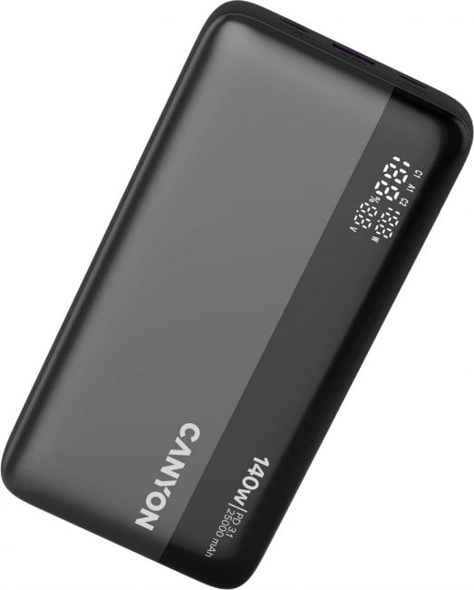 Power bank CANYON PB-240 25000mAh PD 140W me display, Dark Grey