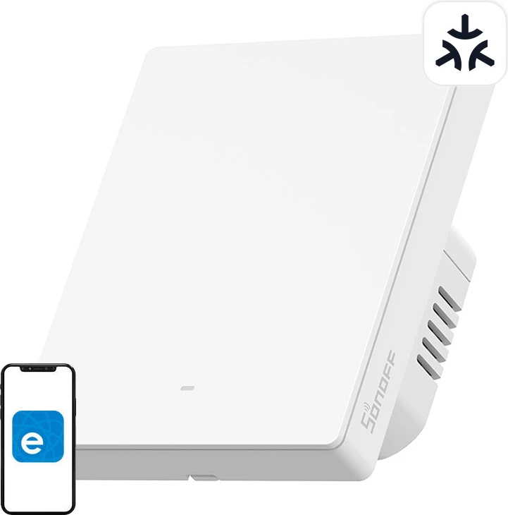 Switch i mençur Sonoff M5-1C-80W, 1 kanal, WiFi, Matter, i bardhë