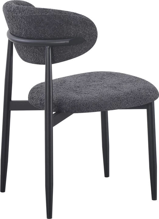 Karrige Folegio, ngjyrë antraciti, këmbë të zeza, 50x57x79.5cm