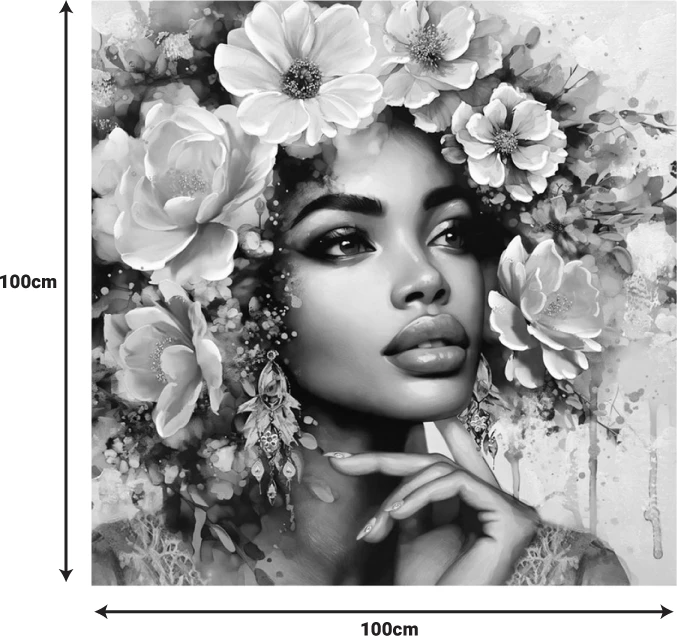 Pikturë kanavacë Prima, shumëngjyrëshe, 100x3x100cm (set prej 6 copash)