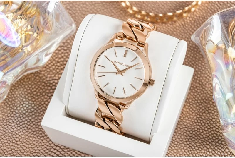 Orë dore për femra Michael Kors, rozë gold