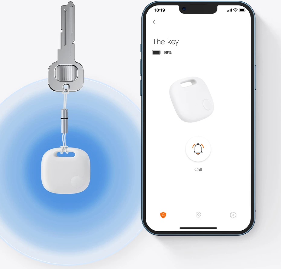 GPS tracker i mençur Baseus T2 Pro për çelësa, çantë, fëmijë, i bardhë