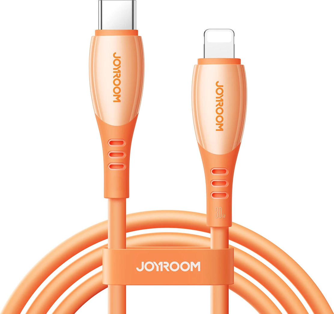 kabllo USB-C në Lightning Joyroom S-A59 Vibrant Series 30W 1.2m, portokalli, paketim kuti