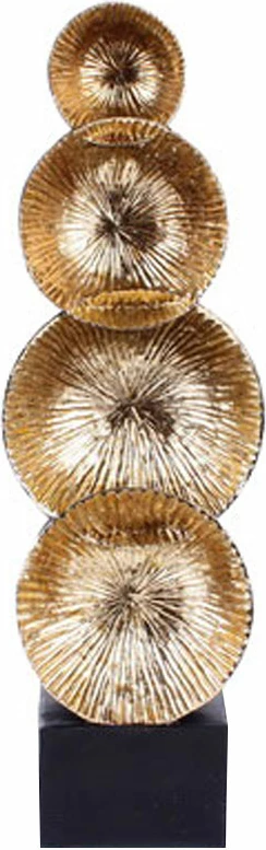 Dekor Totem KESA, polirezine, ngjyrë ari e zezë, 16x12x49cm