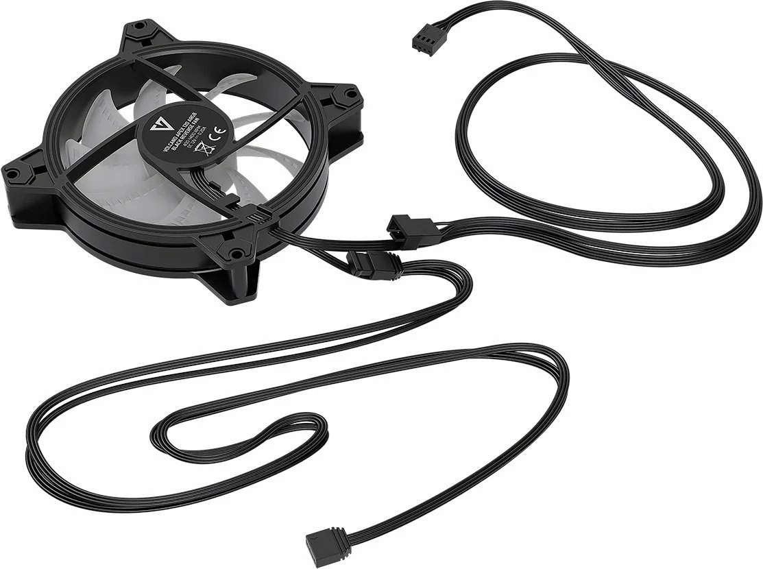 Ventilator kasë PC Modecom Volcano Apex 120 ARGB Reverse FAN-APEX-120R-ARGB-100 120mm PWM, i zi