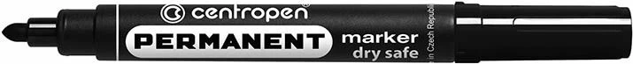 Marker permanent Centropen 511093a, majë e rrumbullakët 2.5 mm, i zi