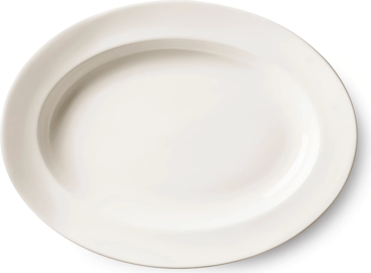 Pjatë servirjeje ovale, Luzerne, 450x345x56 mm, 2.17 L, porcelan Fine China, krem
