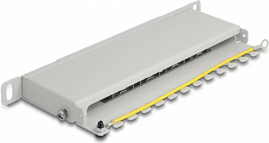 Patch panel DeLOCK 10" Cat.6A, 8 porta, 0.5U, gri