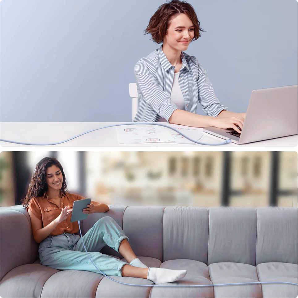 Kabllo Joyroom Multi-Color Series A14, USB-C në Lightning, 1.2m, 20W, Kaltër