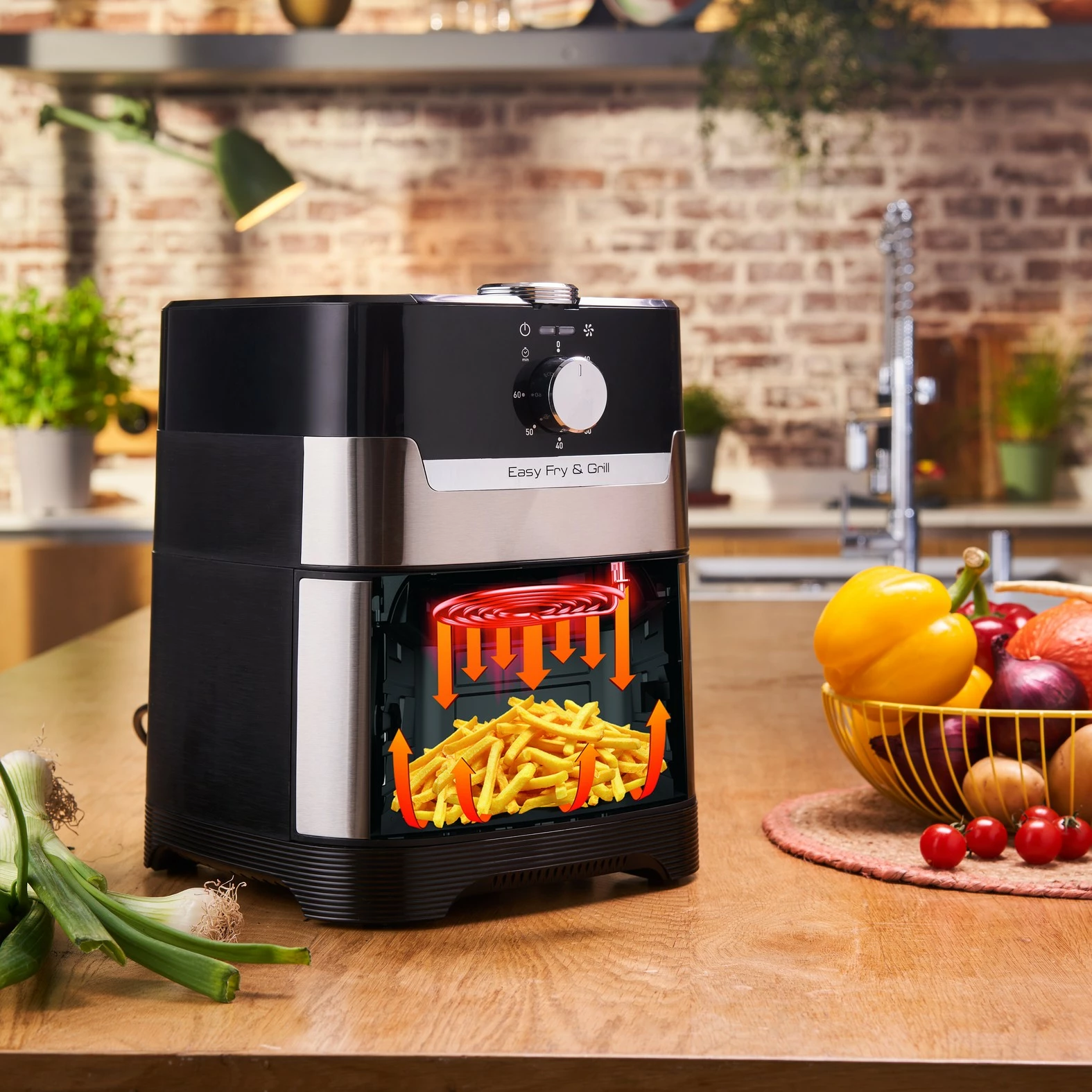 Fritezë ajri Tefal Easy Fry Grill & Steam FW2018, 1.6 kg, e zezë