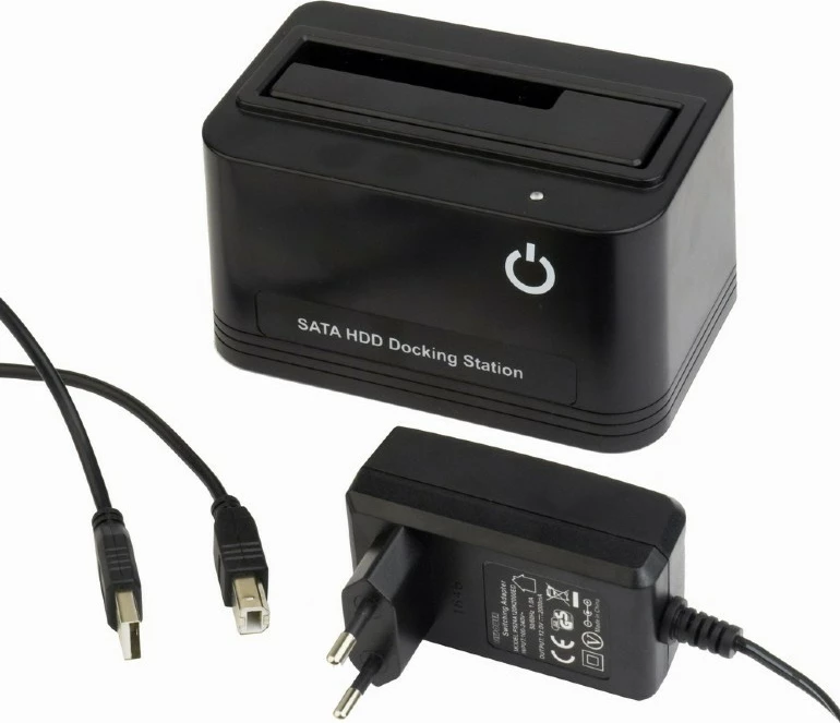 Docking station Gembird HD32-U2S-5 për SSD/HDD 2.5"/3.5", USB 2.0, e zezë