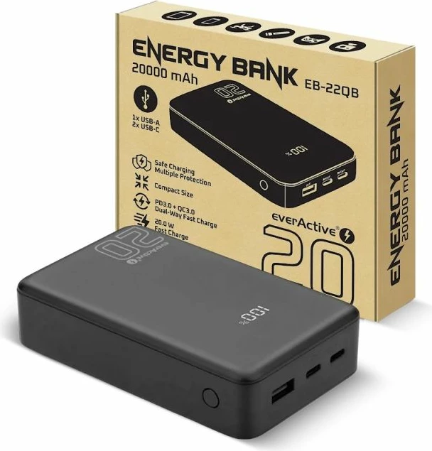 Powerbank everActive EB-22QB, i zi, 20000mAh