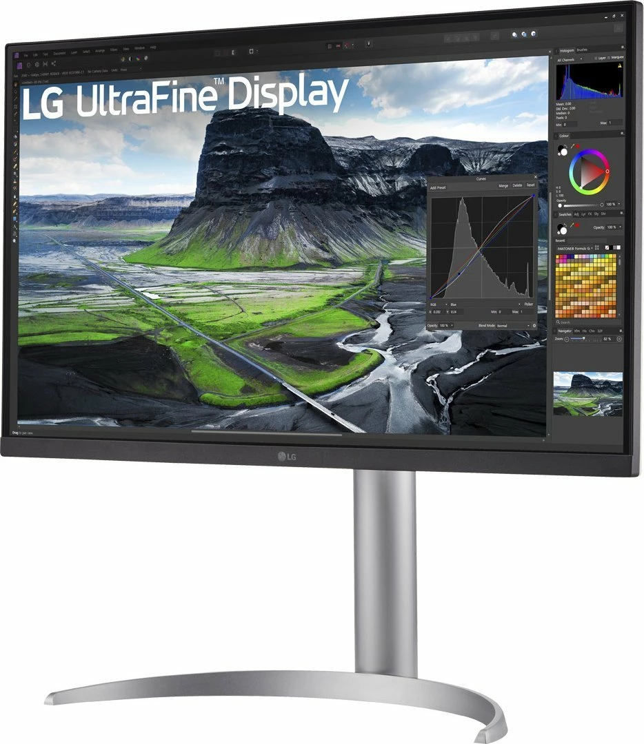 Monitor LG UltraFine 27UQ850V-W 27" UHD 4K IPS, HDR400, USB-C, bardhë/argjendtë