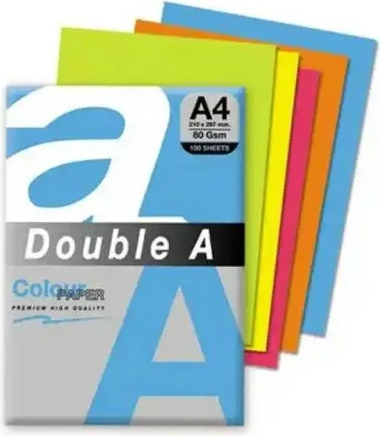 Double A Leter Me Ngjyre A4 80Gr Rainbow 6 250Fl