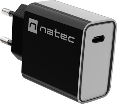 Karikuesi Natec Ribera 20W USB-C, ngjyrë e zezë