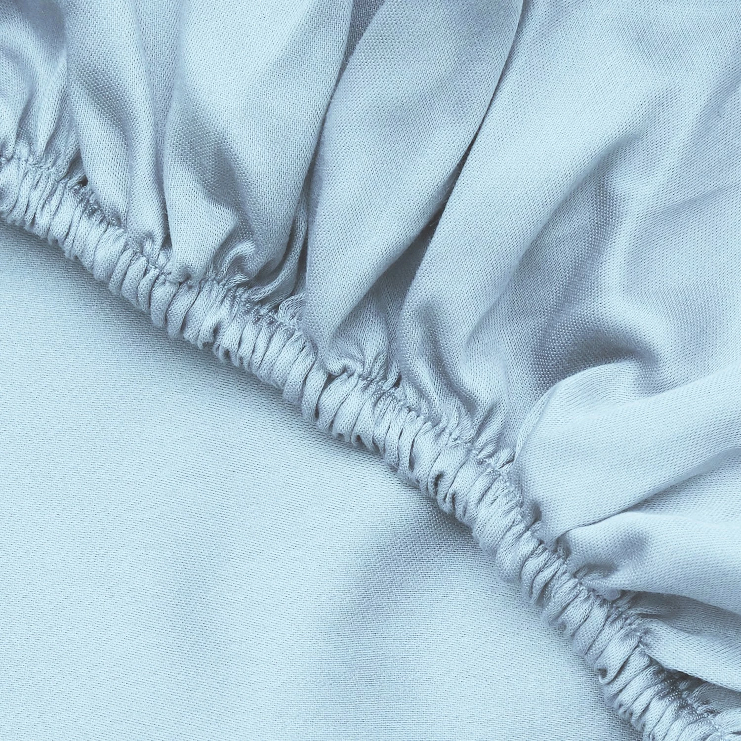 Çarçaf fitted Ranforce Double XL, ngjyrë kaltër e lehtë, L'essentiel