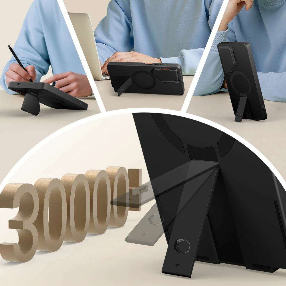 Mbështjellës Tech-Protect Kevlar Aura MagSafe për Samsung Galaxy S25 Ultra, Zi/Portokalli