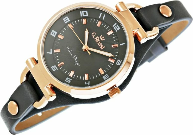 Orë dore për femra G.Rossi, rozë e artë me rrip gri