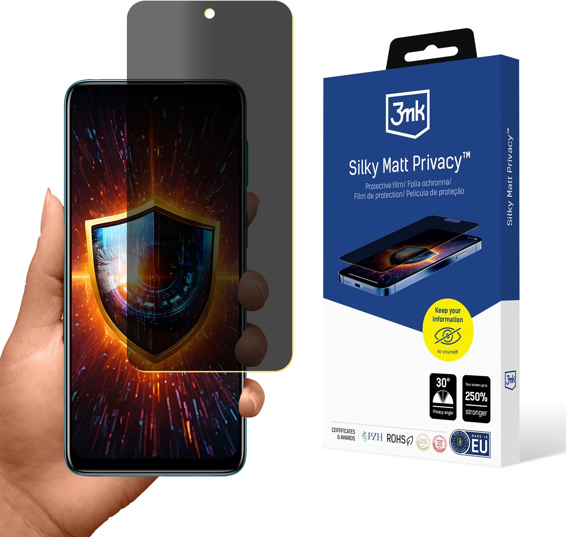 Mbrojtëse ekrani privatësie 3mk Silky Matt Privacy për Motorola Moto G42, Mat