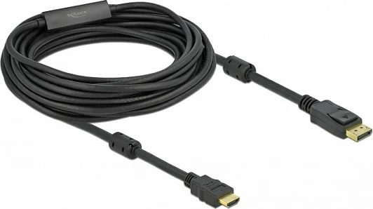 Kabllo DisplayPort në HDMI DeLOCK 1.2, 10 m, 4K, e zezë