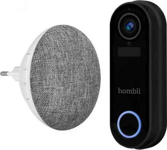 Zile e mençur Hombli Smart Doorbell Pack, e zezë, e bardhë, IP65, 2-way