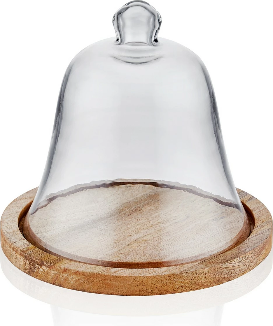 Pjatë për servirje tortash Hermia, CAM0390, transparente, 20x21x21cm