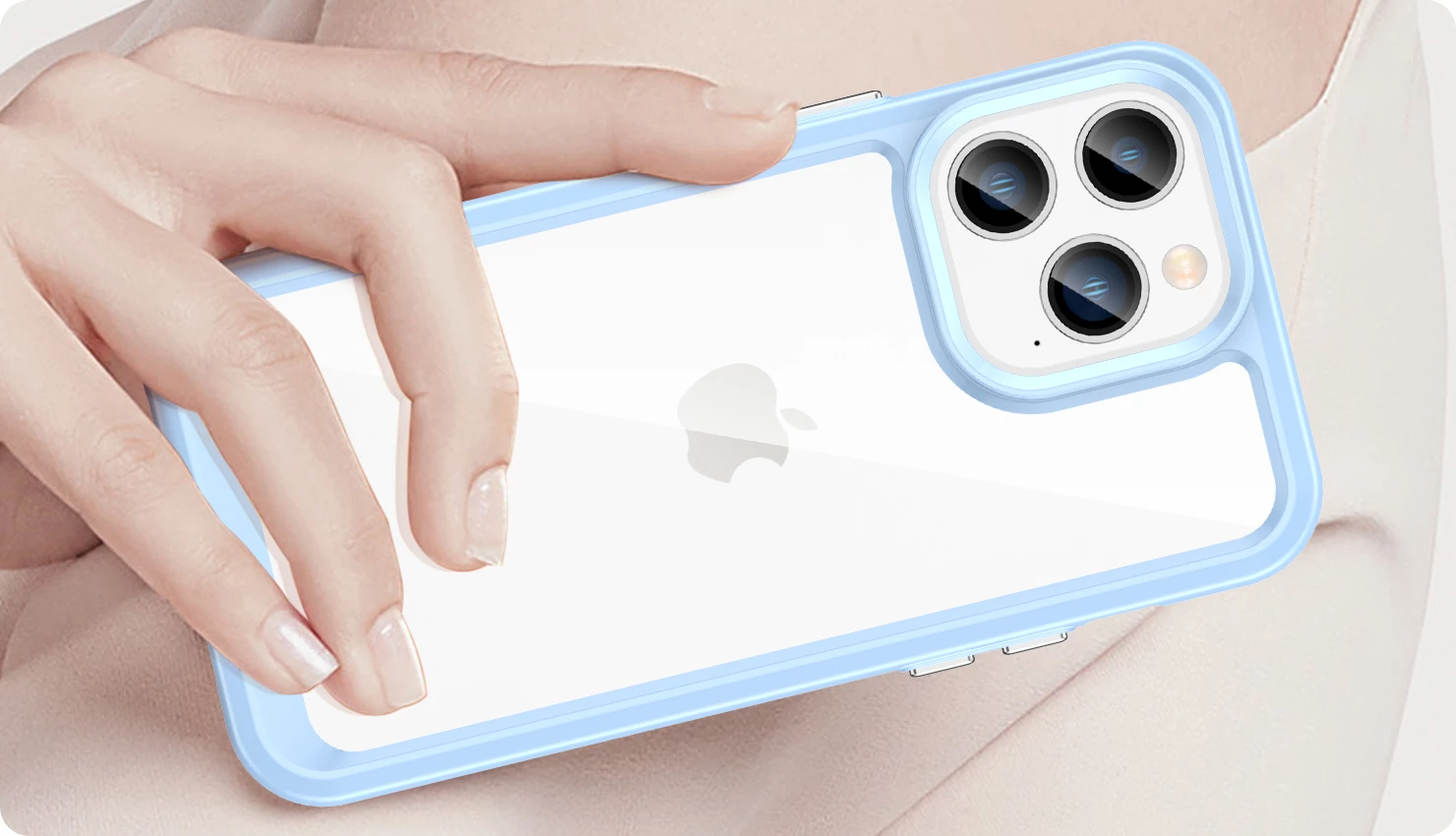 Mbështjellës Hurtel Outer Space Case për iPhone 14 Pro, hard cover me kornizë gel, Blu