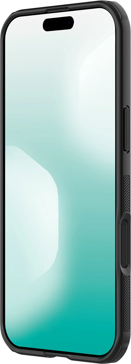 Mbështjellës, Nillkin, Super Frosted Shield Pro, për iPhone 17 Air, MagSafe kompatibil, PC+TPU, transparent e zezë