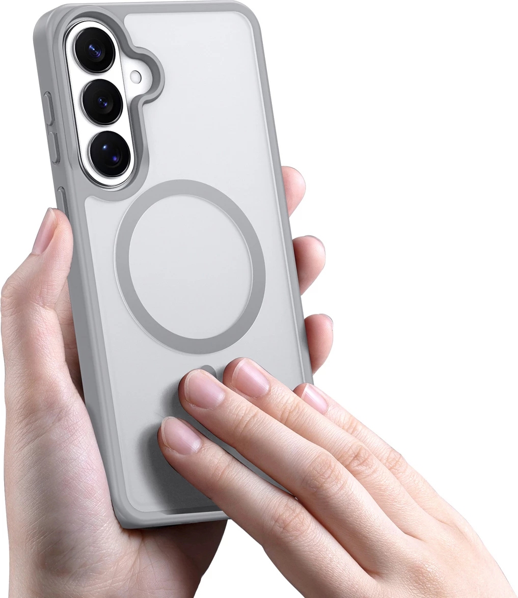 Mbështjellës Dux Ducis Yind për Samsung Galaxy S26 Plus, MagSafe (38 magnetë), TPU/PC, gri, paketim kuti