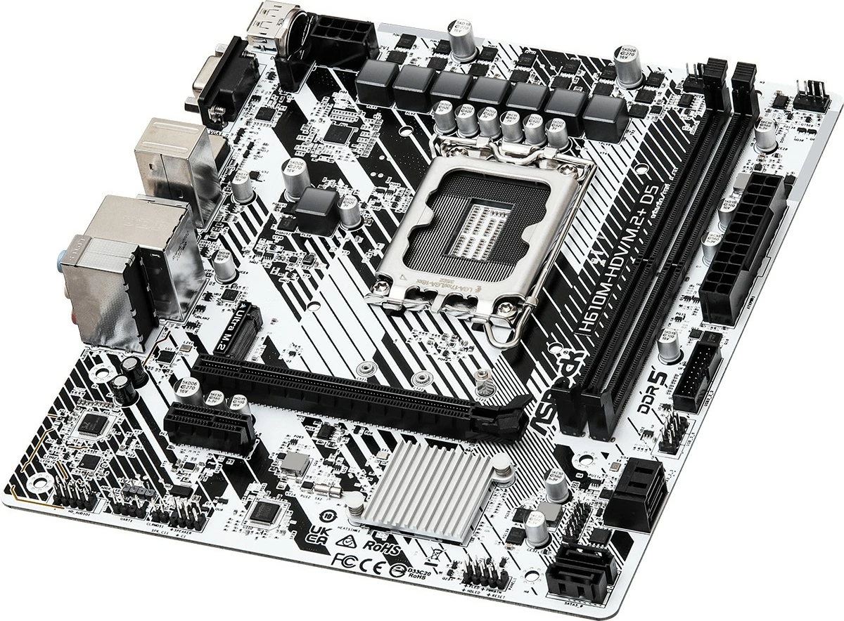 Pllakë amë ASRock H610M-HDV/M.2+ D5, Intel, LGA 1700, DDR5, micro ATX