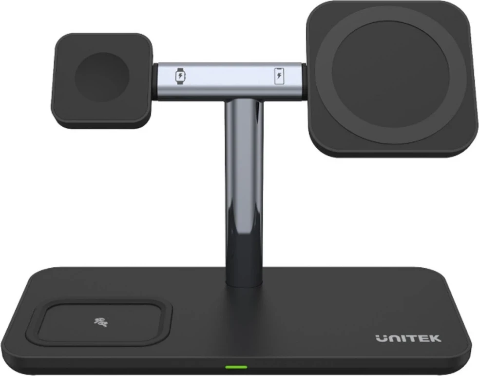 Mbështjellës magnetik 3në1 për iPhone Unitek, i zi