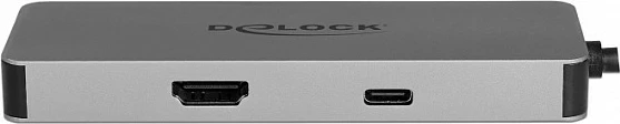 Docking station DeLOCK 87743, USB-C 3.2 Gen 1, HDMI, USB PD 87W, lexues SD/microSD, gri