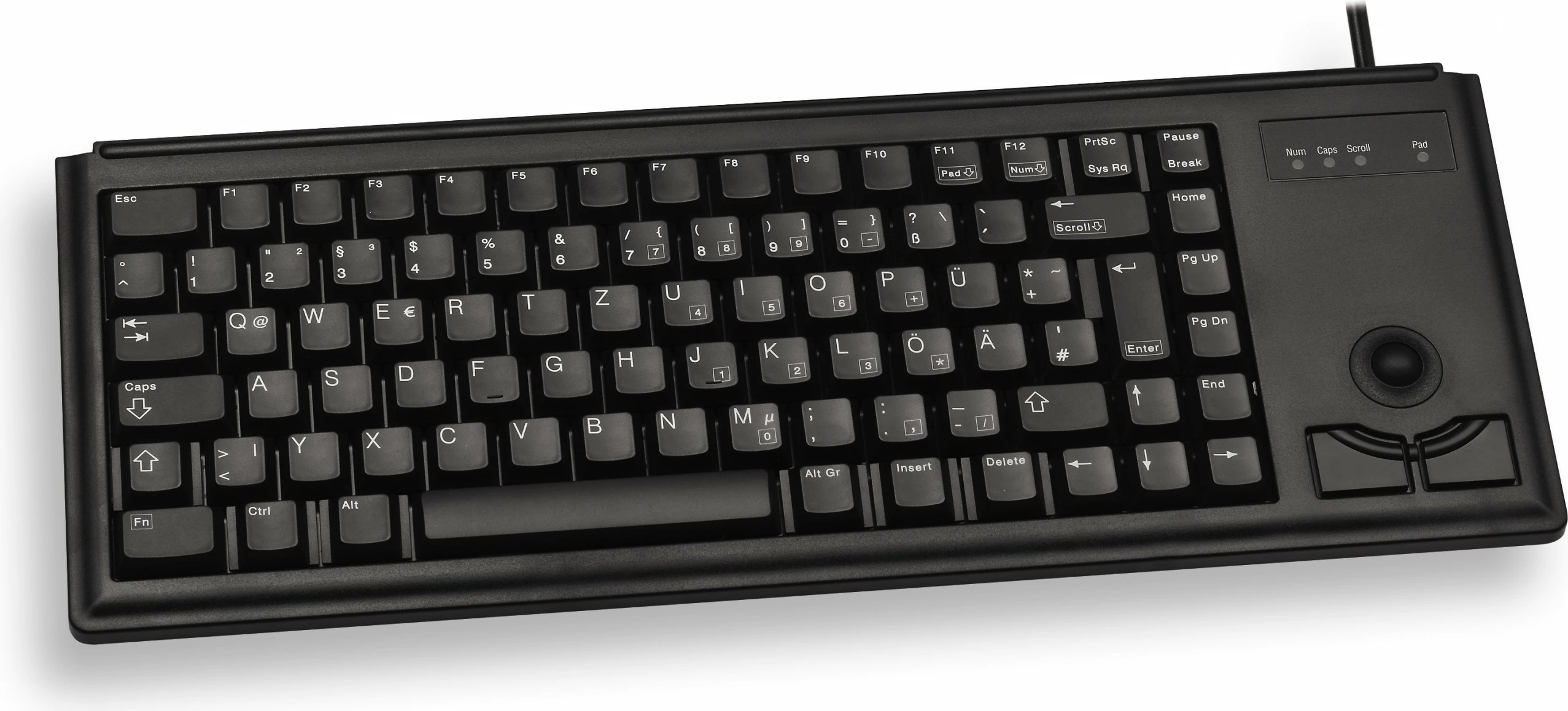 Tastierë mekanike Cherry G84-4400 me trackball, USB, QWERTY, e zezë