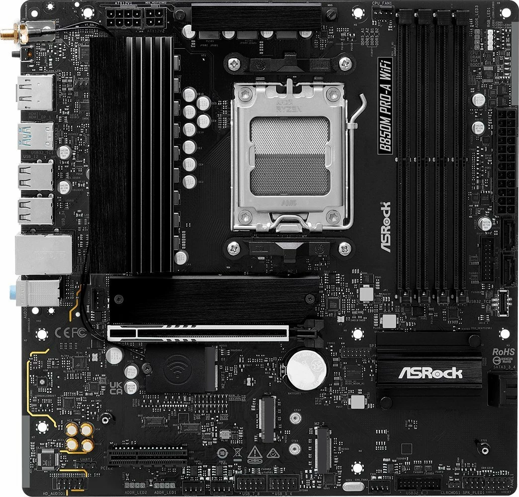 Pllakë amë ASRock B850M PRO-A WiFi, Micro ATX, DDR5, Wi‑Fi 6E