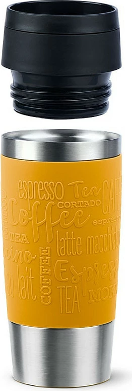 Mug termik udhëtimi Emsa Classic, 0.36 L, i verdhë/inoks