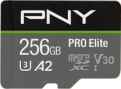 Kartelë memorie PNY PRO Elite 256GB microSDXC, Class 10, UHS-I, V30