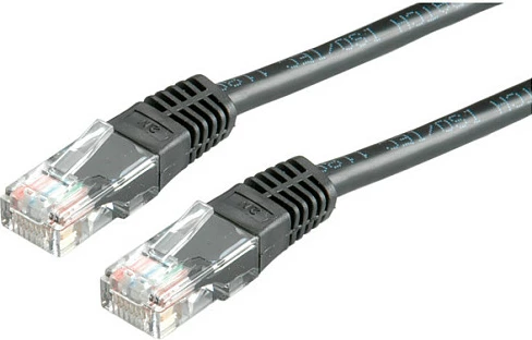 Kabllo rrjeti ROLINE Cat5e UTP Patch Cord, RJ-45 në RJ-45, 0.5 m, e zezë