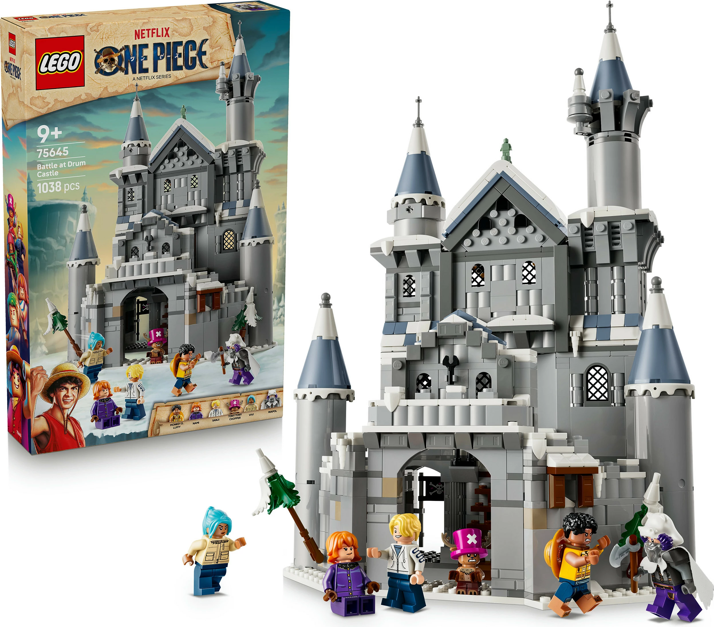 Set LEGO One Piece 75645 Battle at Drum Castle, 1038 copë, 9+, gri