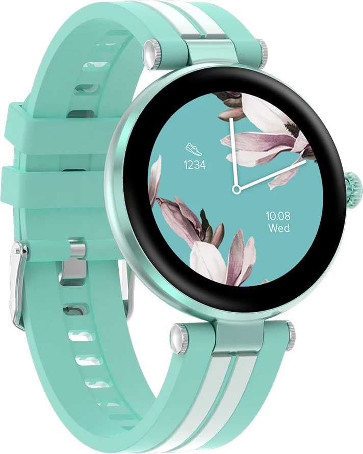 Smartwatch CANYON Semifreddo SW-61, 1.19\" AMOLED, 390x390, bateri 190 mAh, CNS-SW61BL, e gjelbër